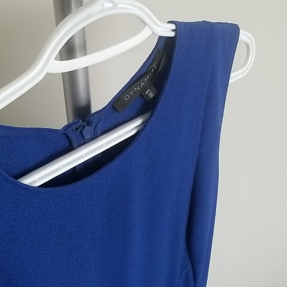 Royal blue workwear fit and flare dress - Picture 4 of 7